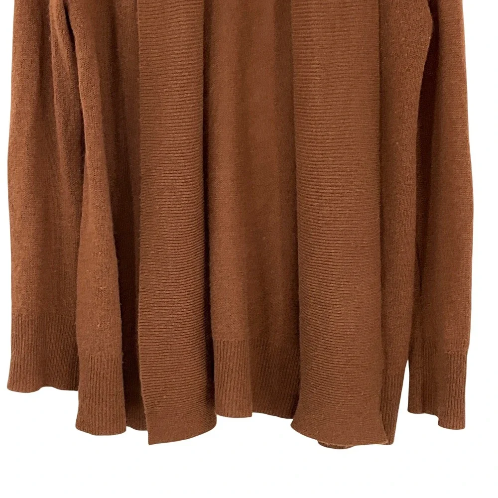ANTONIO‎ MELANI Brown Ribbed Shawl Collar Cardigan Sweater Sz M 100% Cashmere